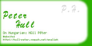 peter hull business card